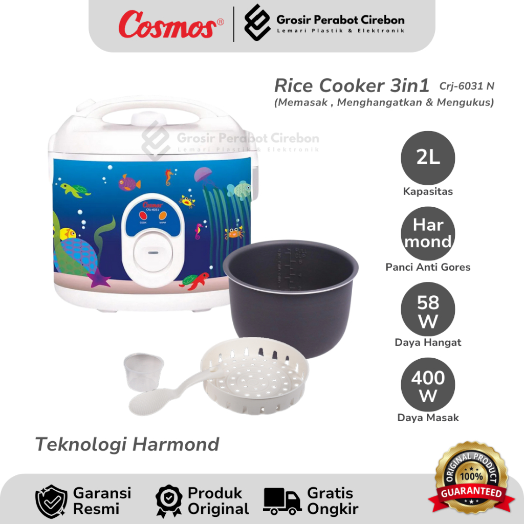 COSMOS RICE COOKER HARMOND CRJ-6031N / CRJ 6031 N RICE COOKER COSMOS HARMOND