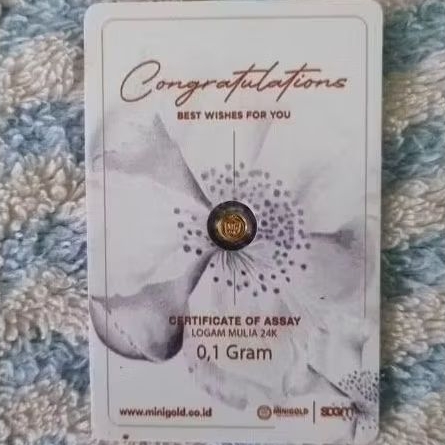 Buyback Logam Mulia Minigold 0,1gram Asli Emas 24K