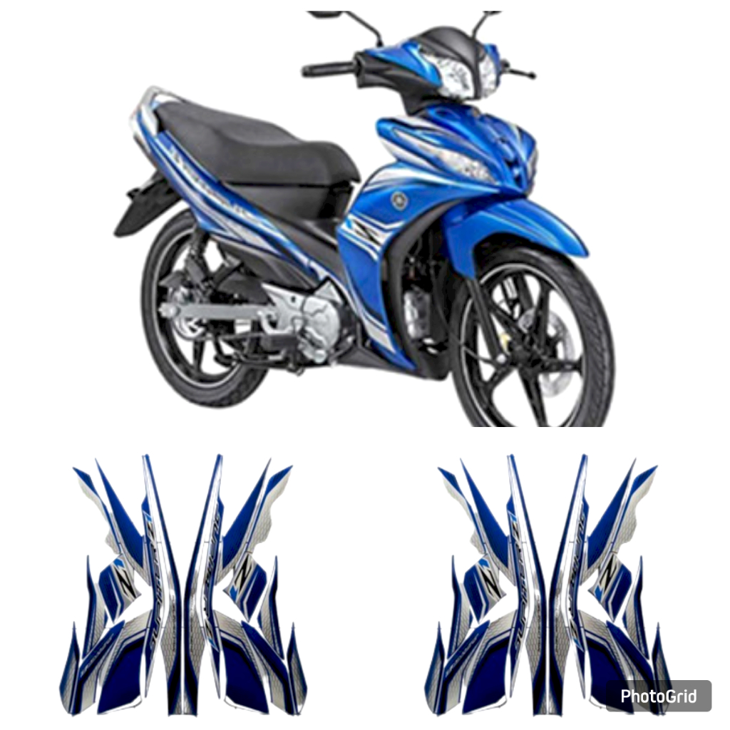 STIKER STRIPING LIS BODY MOTOR JUPITER Z1 2014 BIRU