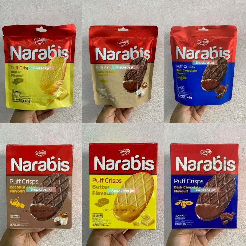 

NARABIS PUFF CRISPS COCONUT LATTE// BUTTER// DARK CHOCOLATE - BISCUIT