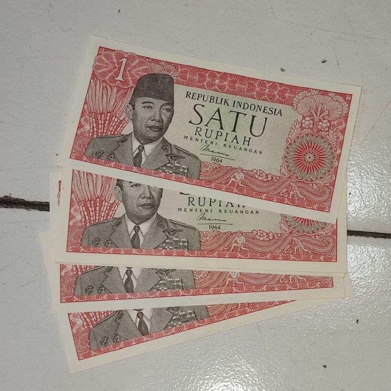 1 RUPIAH SOEKARNO 1964 GRESS UNC
