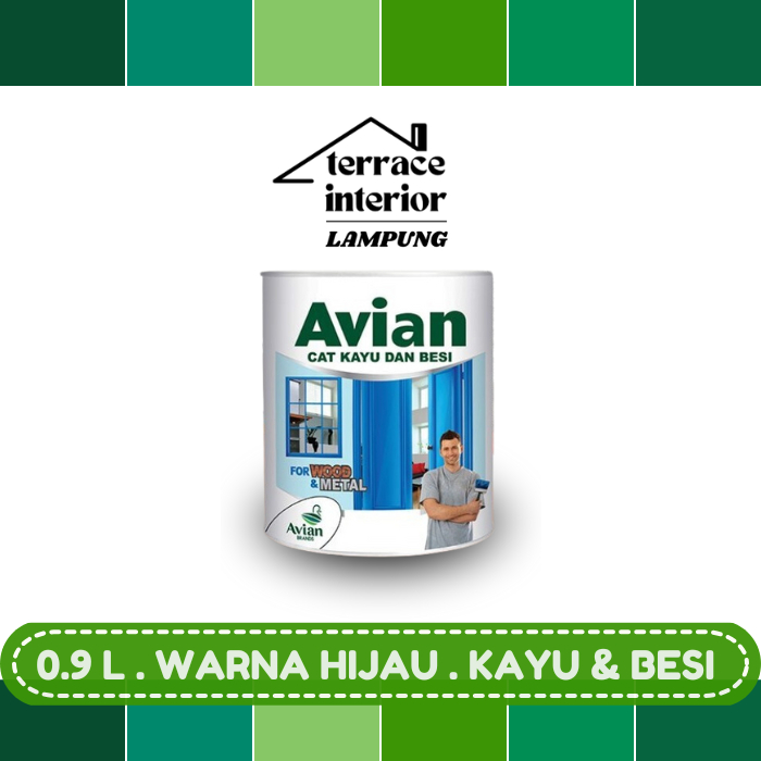 Cat Kayu & Besi Avian Warna Hijau 0.9 L