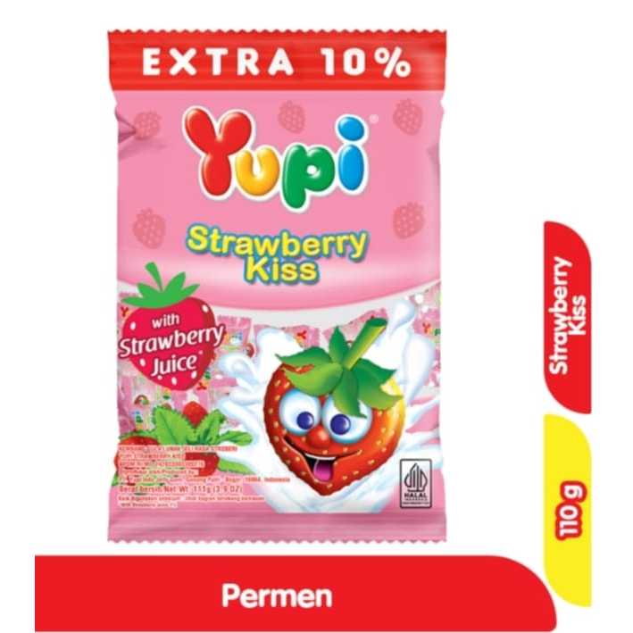 

Yupi Strawberry Kiss Permen 110g Yupi Gummy Strawberry Kiss 110g