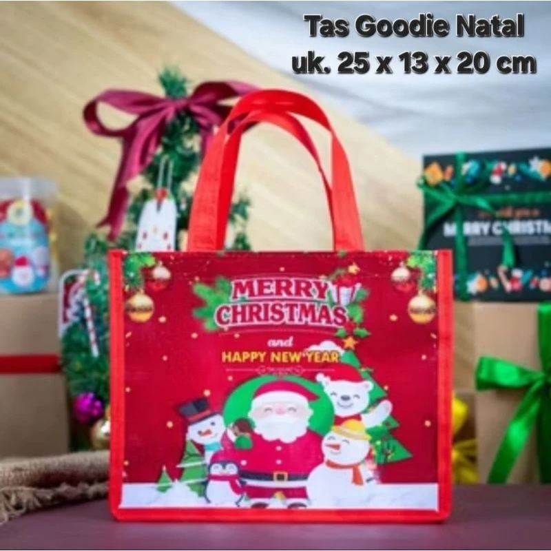

5pcs Tas Goodie Bag Natal Christmas 25x13x20cm
