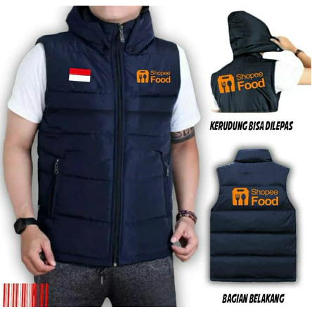 Rompi Driver ShopiFood | Rompi Jaket Food | Rompi Ojol | Rompi Kembung | Rompi Vest Driver Motor | R