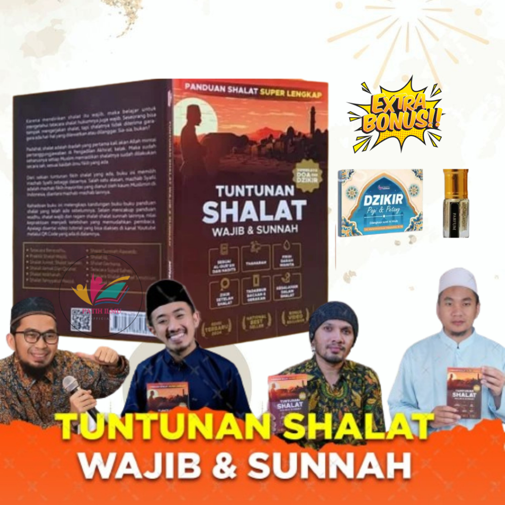 Buku Tuntunan Sholat Wajib & Sunnah Lengkap Free Dzikir Pagi Petang dan Parfum Adi Hidayat Lengkap