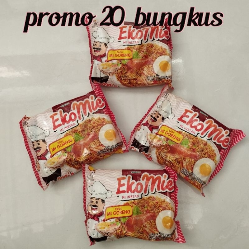 

PROMO PAKET 20PCS EKOMIE INSTAN RASA MI GORENG