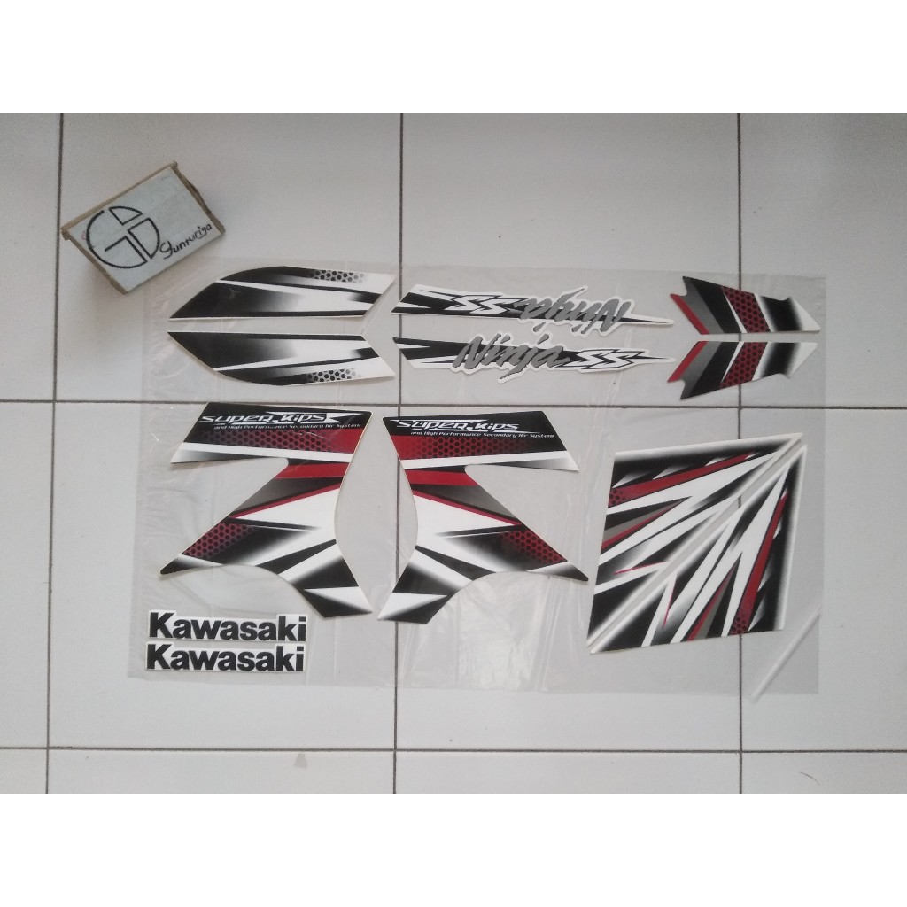 Striping Sticker Lis Kawasaki Ninja SS 2013 2014 Putih