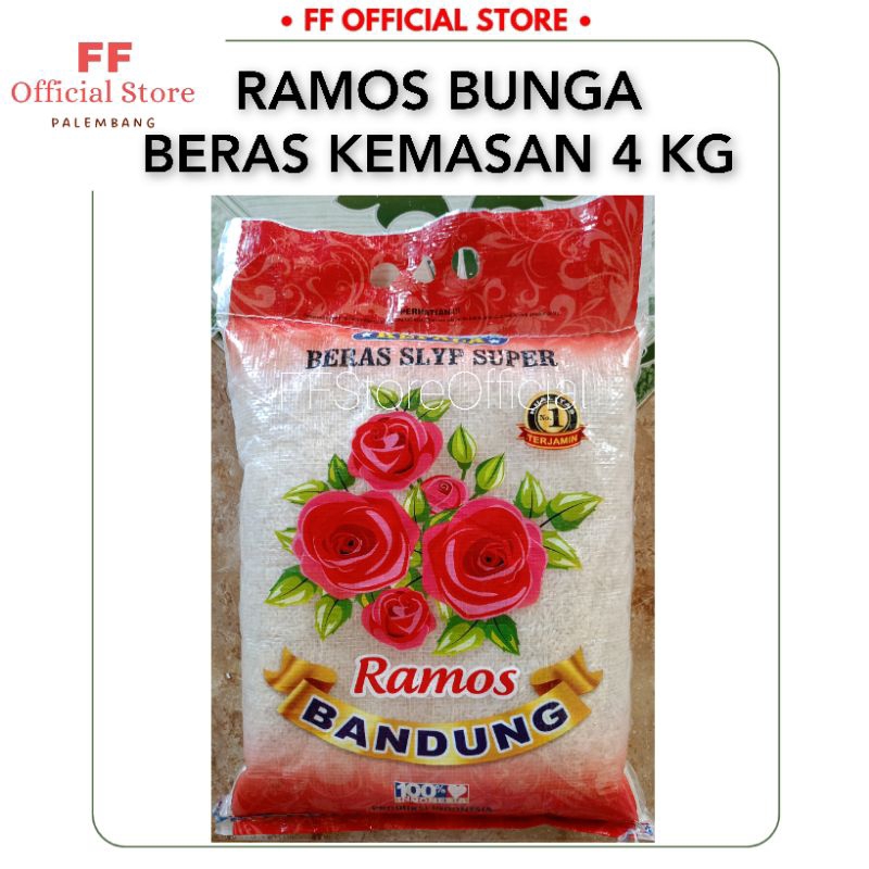 

(WAREHOUSE INSTANT & SAMEDAY) RAMOS BUNGA Beras Kemasan 4 KG