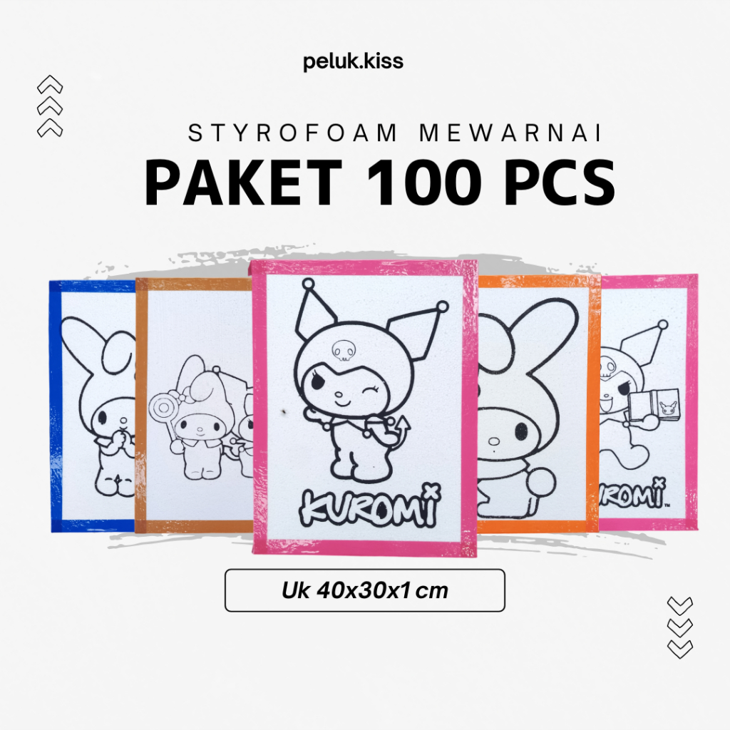 

Paket Usaha 100 Pcs Styrofoam Lukis Uk 30x40x1 List Lakban / Steropom Mewarnai / Melukis Gabus