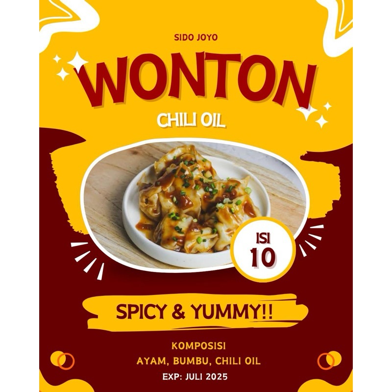 

Wonton Chili Oil isi 10 Ica Oca Foods Dimsum Frozen Siomay Minyak Sambal