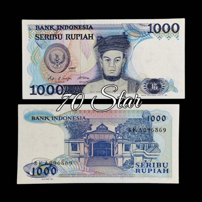 uang kuno 1000 Sisingamangaraja 1987