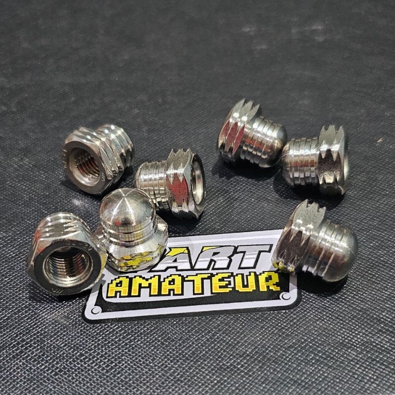 mur stenlis m8 baut gear mur kop mur m8/mur 12mm stainless bubut custom