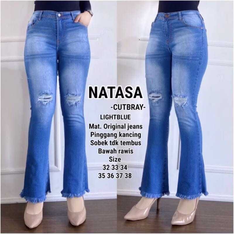 flash sale cutbray loose sobek lapis wanita l celana jeans cutbray wanita l carla loose cutbray