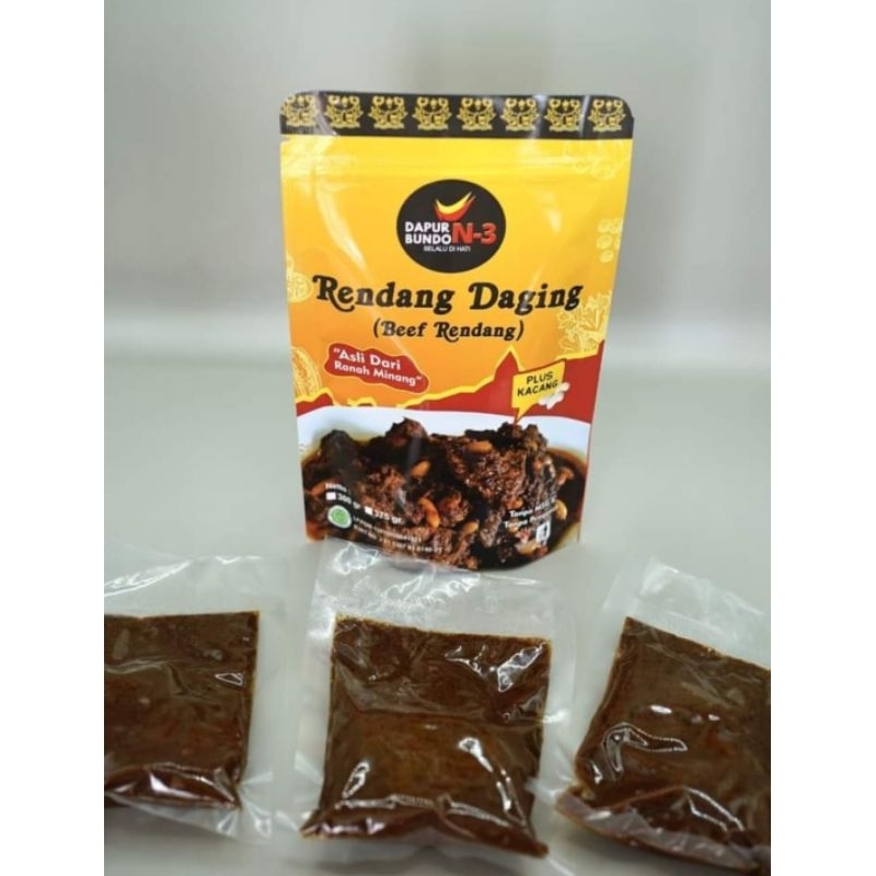 

Rendang Daging (Beef Rendang) campur kacang