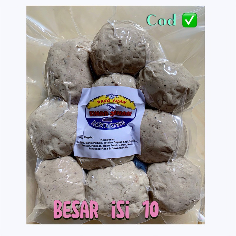 

BASO/BAKSO IKAN VARIAN BESAR ISI 10 SINAR BAHARI BANDUNG