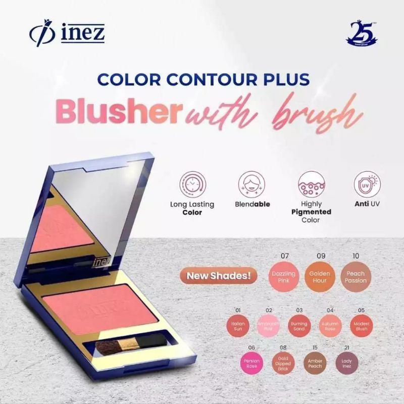 blusher with brush lady Inez 21