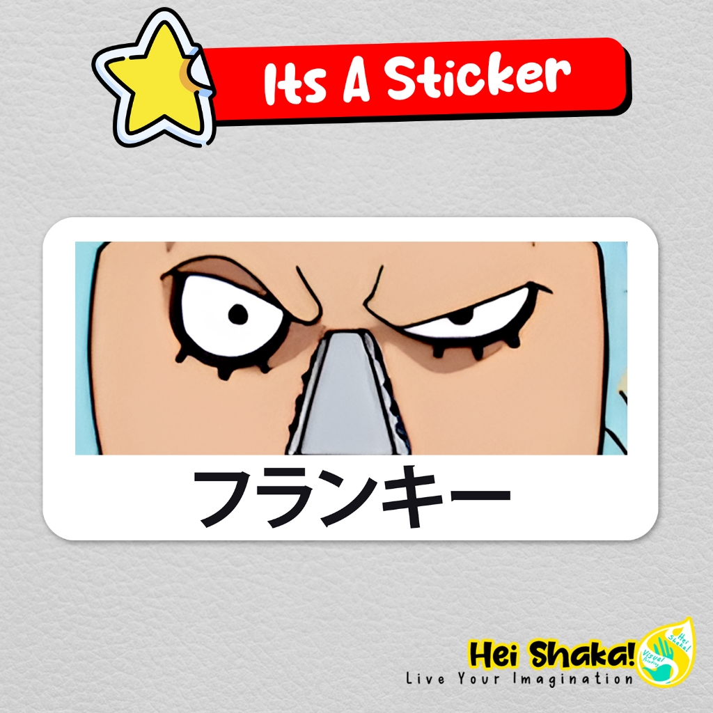 

Stiker Franky Eye Contact One Piece Sticker Anime Manga Nakama Bahan Vinyl Anti Air