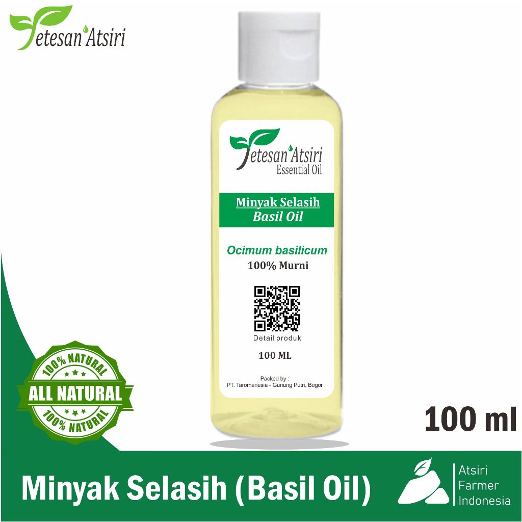 100ml minyak atsiri selasih kemangi murni basil sweet basil oil pure essential oil aromatherapy ther