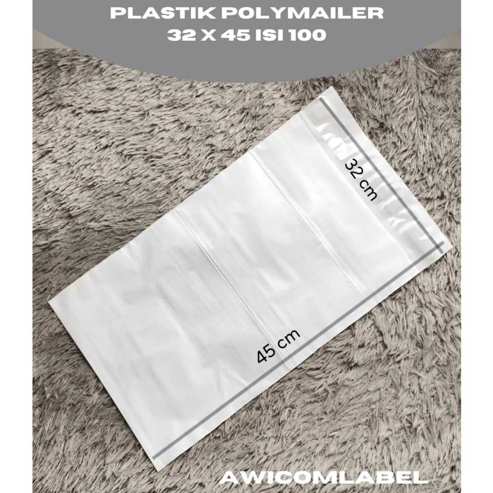 

ny Bestseller 32x45 POLYMAILER PUTIH Plastik Packing ukuran 32 x 45 cm isi 1 Z42