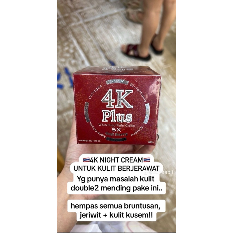 4K PLUS WHITENING NIGHT CREAM PLUS GOJI BERRY