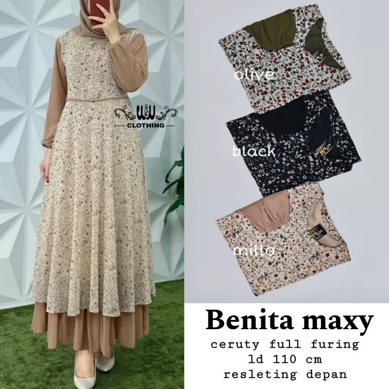 BENITA MAXY / GAMIS CERUTY KOMBINASI BY WW