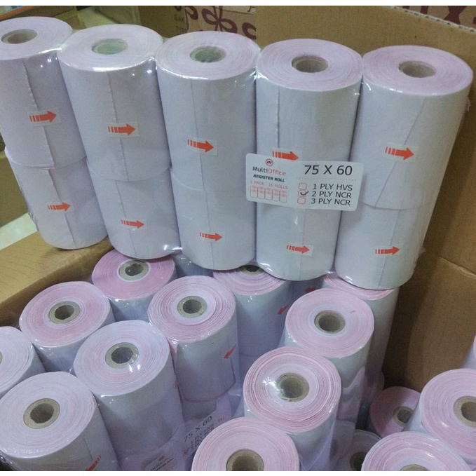 

Ready Kertas struk kasir Kertas Roll Register Kertas roll 75 x 6 2 ply P86