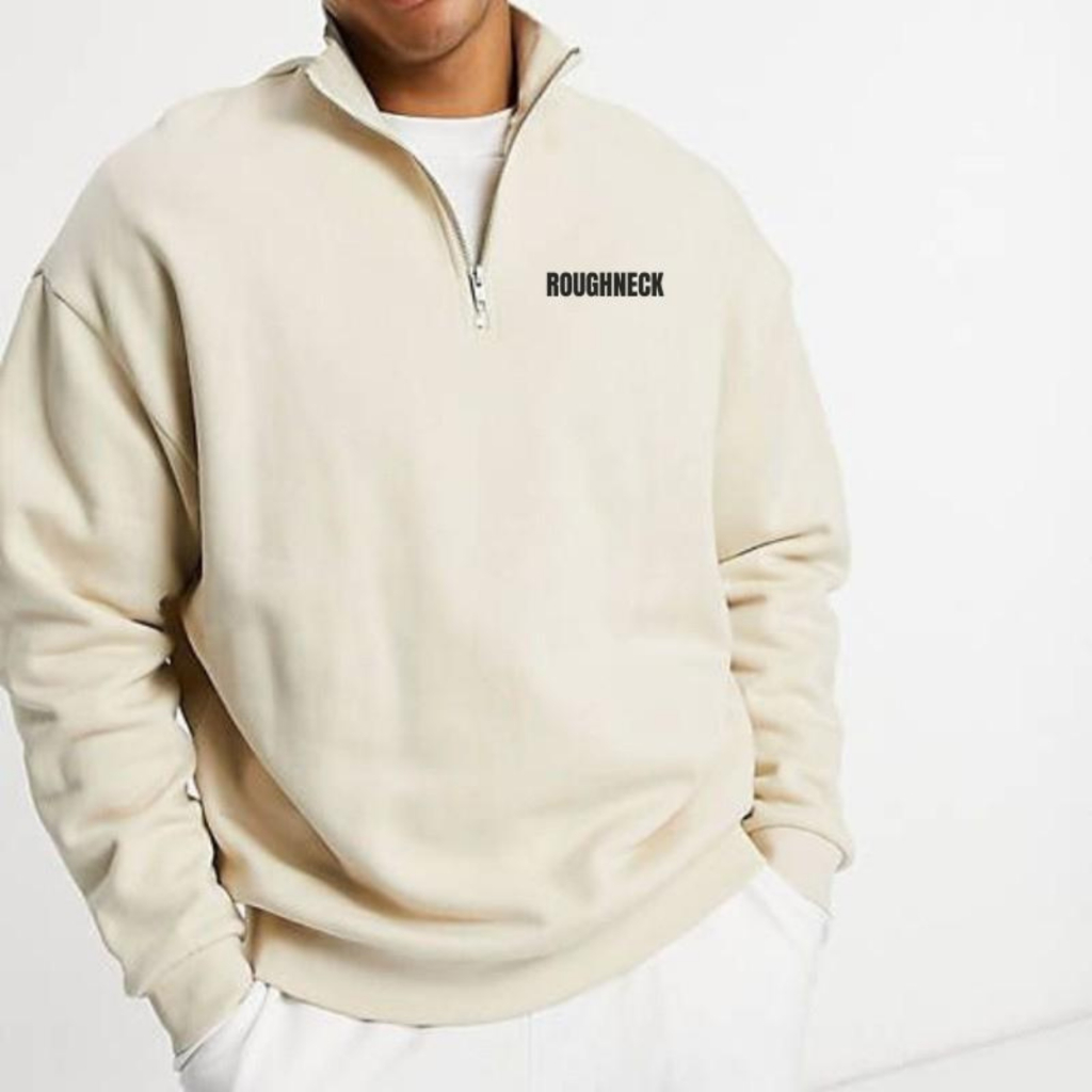 Sweater Half Zip Roughneck Distro / Outwear Fleece Unisex / Sweatshirt Basic Casual Premium Size M-X