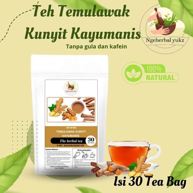 

Teh Temulawak Kunyit Kayumanis isi 30 tea bags | Minuman teh herbal | Ngeherbal Yukz