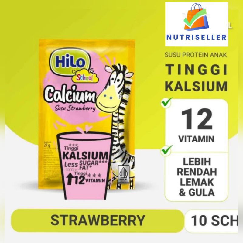 

HiLo School Susu Strawberry10 Sachet - Susu Tinggi Kalsium