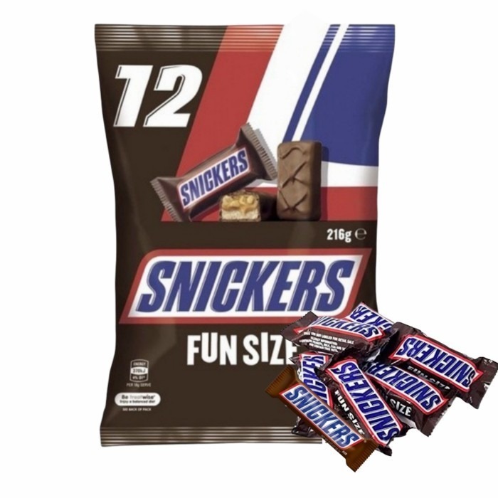 

snickers choco fun size 12 sachet chocolate coklat