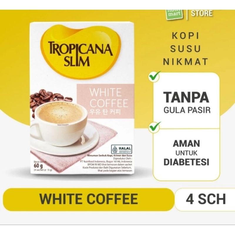 

Tropicana slim white coffee 1 box (4 sachet)