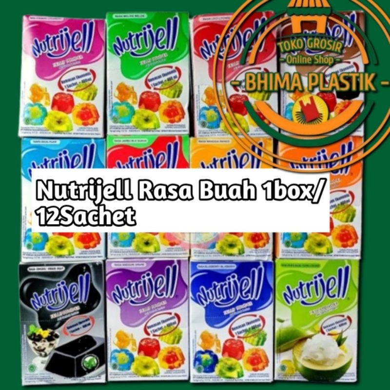 

NUTRIJELL RASA BUAH / PLAIN / 1Box ( ISI 12 SHACET) Kemasan 10gr