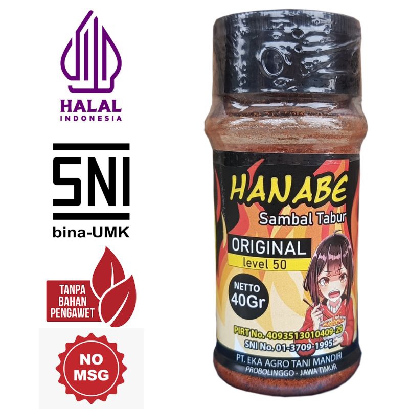 

Bumbu Dapur Sambal Tabur Premium HANABE Level 50