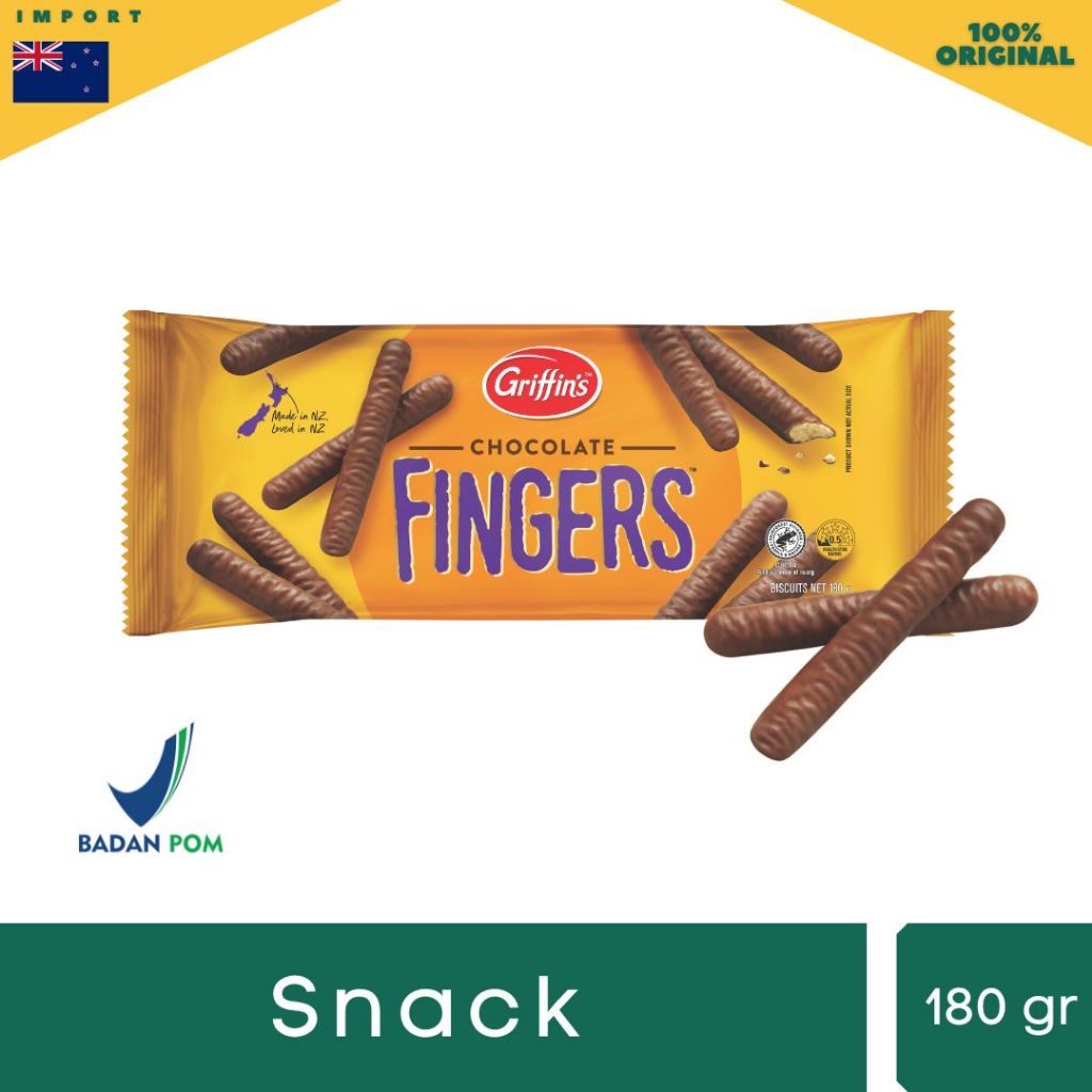 

Griffin'S Finger Chocolate - Stick Biskuit Bersalut Coklat Susu
