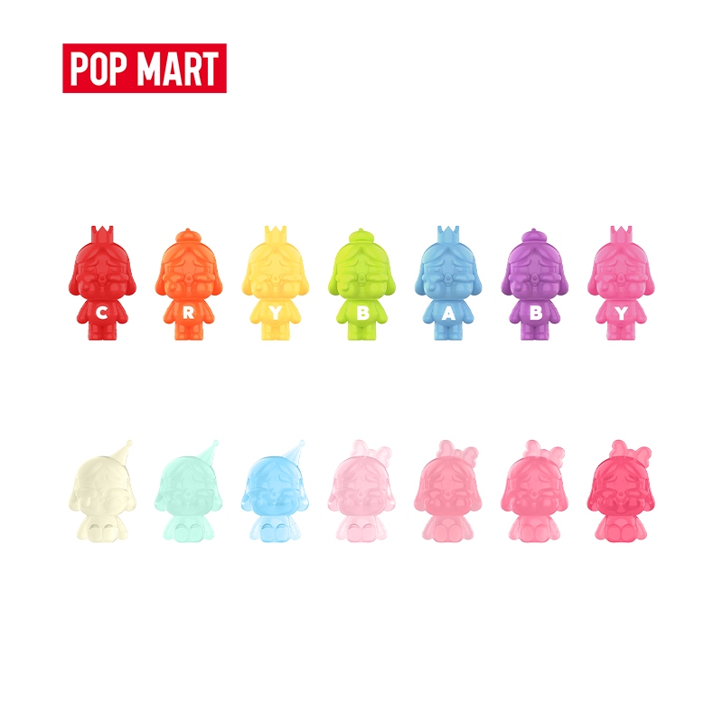 POP MART POP BEAN CRYBABY MINI Figure - Rainbow Set / Gradient Color Set Action Figure Birthday Gift