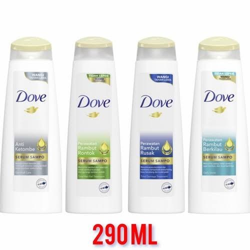 Perawatan Rambut / Shampoo Dove Serum 3 in 1 290 Ml & 135 Ml Varian Rambut Rontok, Rambut Rusak, Ram