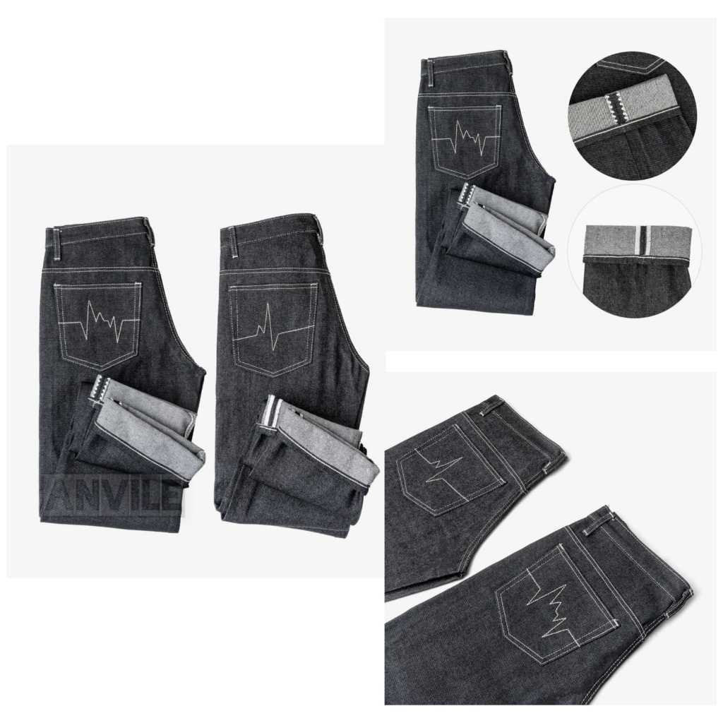 Celana Jeans Selvedge Pria Celana Panjang Denim Selvadge Accent 15 oz 26 27 28 29 30 31 32 33 34