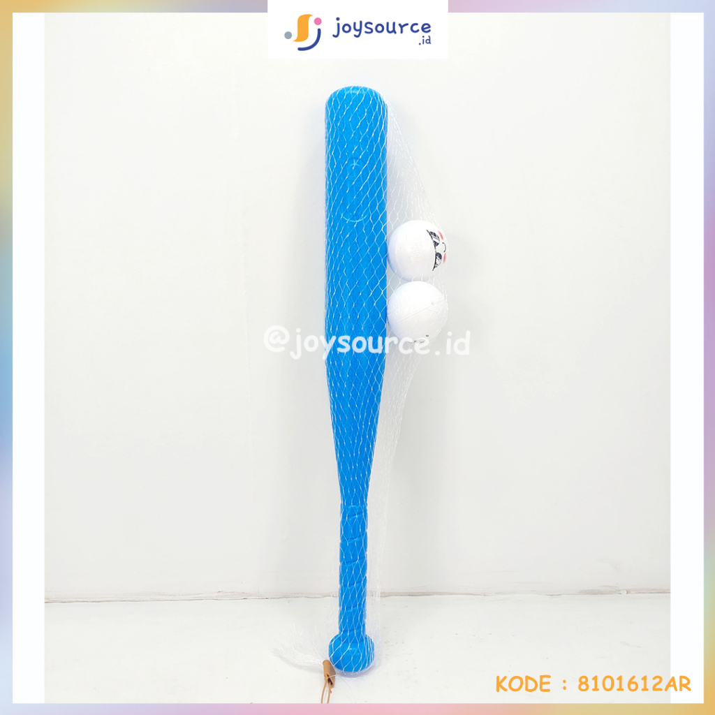 Mainan Anak Olahraga Edukasi Baseball 612 AR Tongkat Kasti Set Merah Biru Bolanya Bahan Plastik Berk