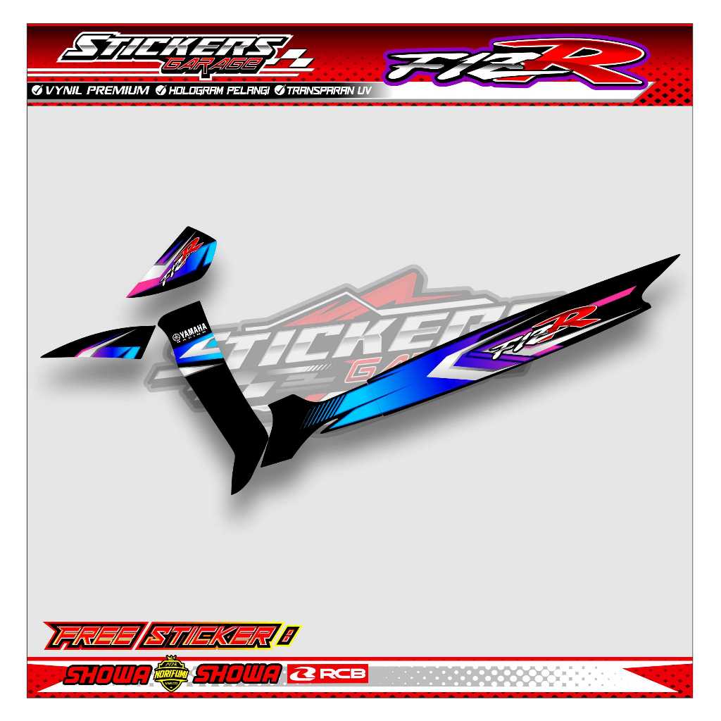 STRIPING VARIASI YAMAHA FIZ R / STICKER LIST VARIASI MOTOR FIZ R