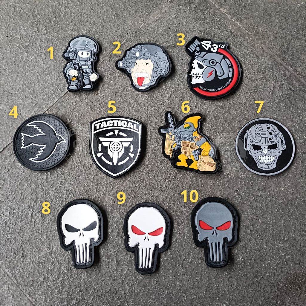 Patch Rubber 3D karakter / patch 3D tactical / Patch rubber 3D logo karakter the simpsons  sniper  t