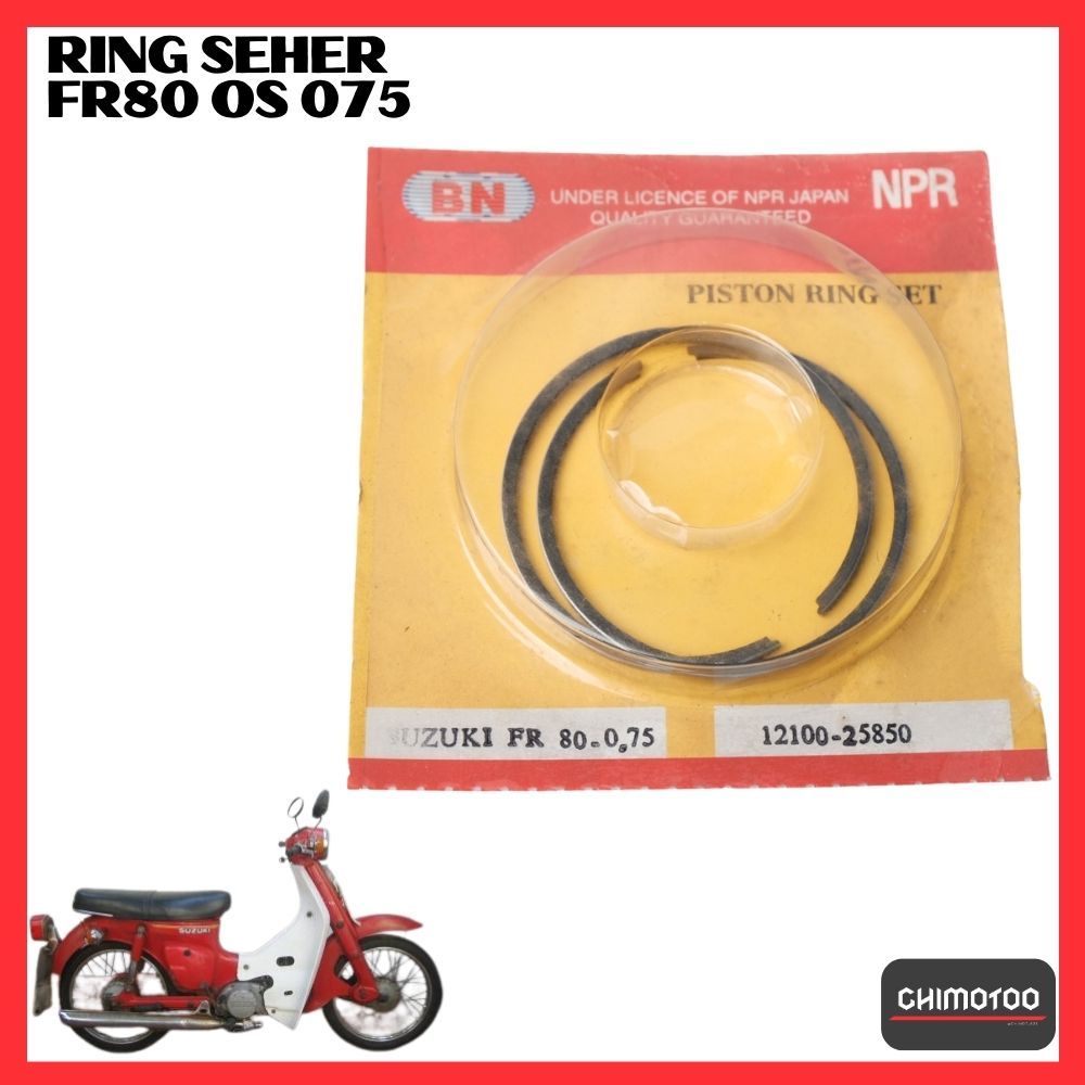 Ring Seher Piston Suzuki Fr80 Fr 80 Os Oversize Ukuran 0.75