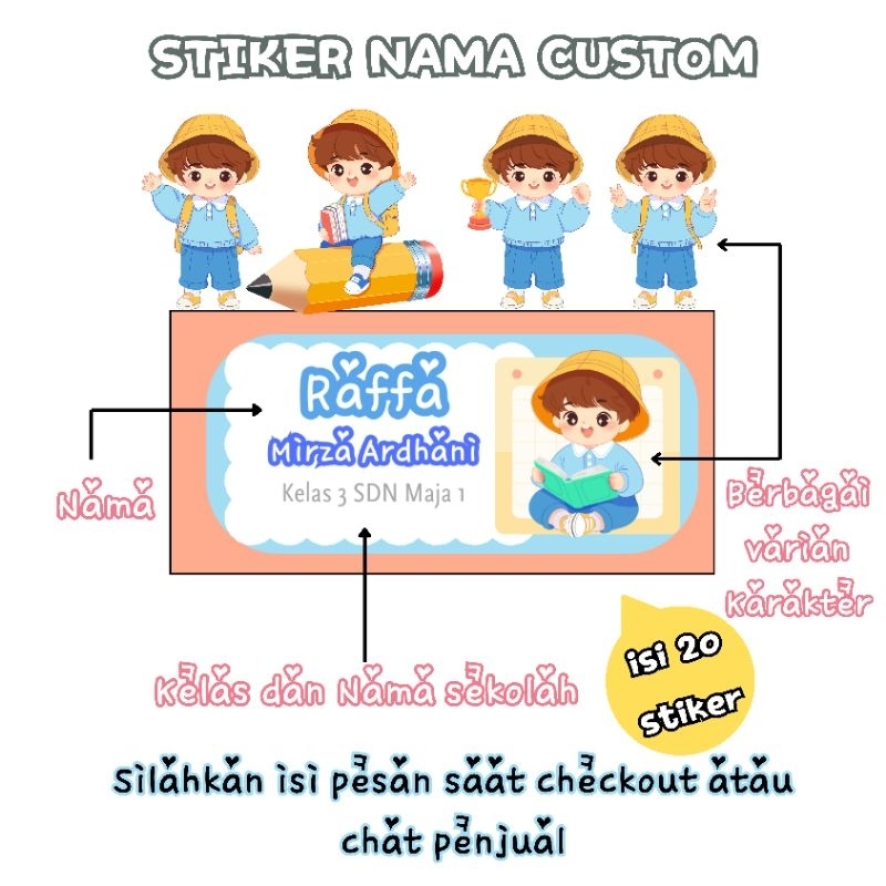 

STIKER NAMA CUSTOM LABEL NAMA CUSTOM STIKER LABEL