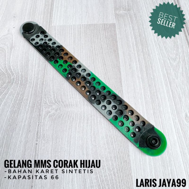 Gelang Karet Hijau Corak - Gelang Karet Polos - Gelang Karet Aksesoris