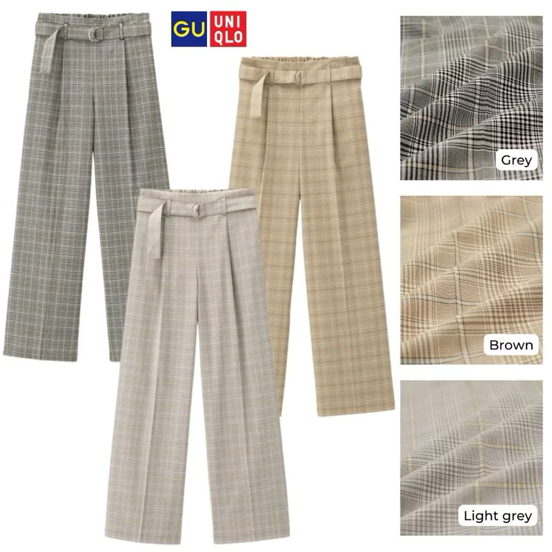 GU BELT PANTS WIDE KULOT
