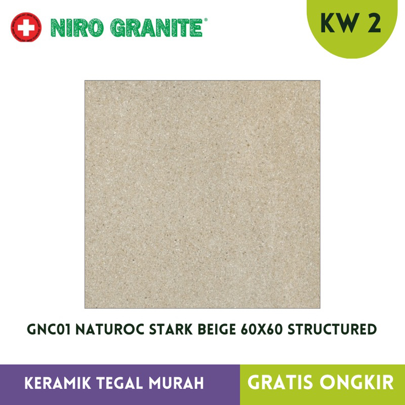 PROMO KW2 Niro Granite 60x60 GNC01 Naturoc Stark Beige Granit kasar cream /beige
