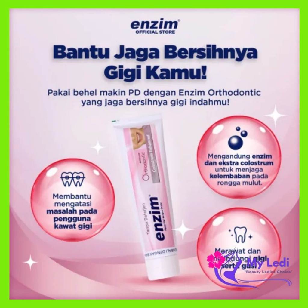 Enzim Pasta Gigi Orthodontic Colostrum - Odol - Toothpaste Gigi Sensitif - Bebas Detergent - MyLedi