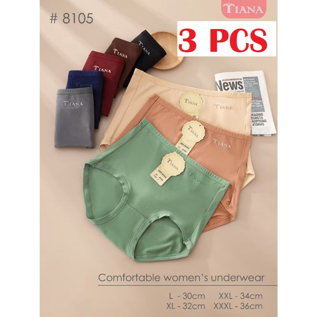 3pcs - Celana Dalam Wanita TIANA Art 8105 CD Ukuran L-XL-XXL-XXXL
