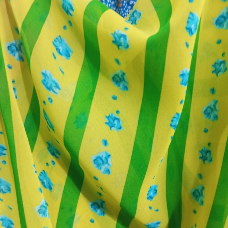 kain sifon motif - kain sifon motif bunga salur - kain sifon meteran - kain ceruty sifon premium - a