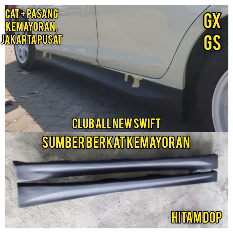 FRP Side Skirt All New Swift 2012 2013 2014 2015 2016 Sidekirt Bodykit All New Swift | Sideskirt Hit